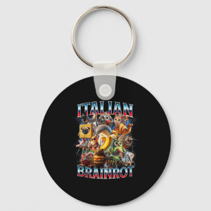 Italian Brain Rot Italian Brainrot Funny Memes Boy Key Ring