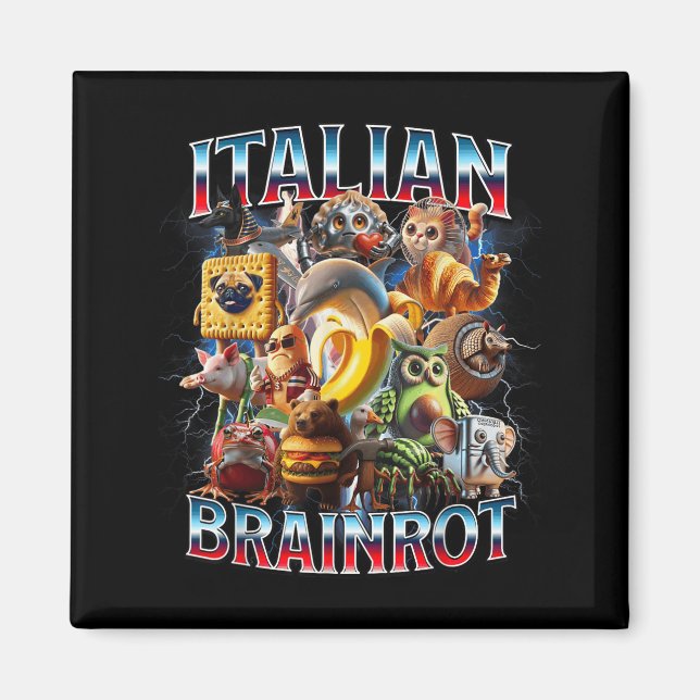 Italian Brain Rot Italian Brainrot Funny Memes Boy Magnet (Front)