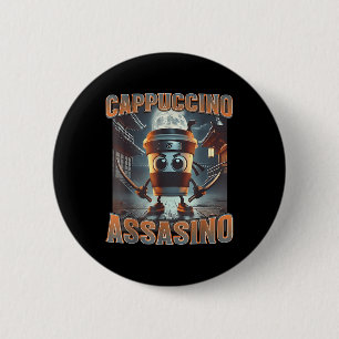 Italian Brainrot Cappuccino Ino 6 Cm Round Badge