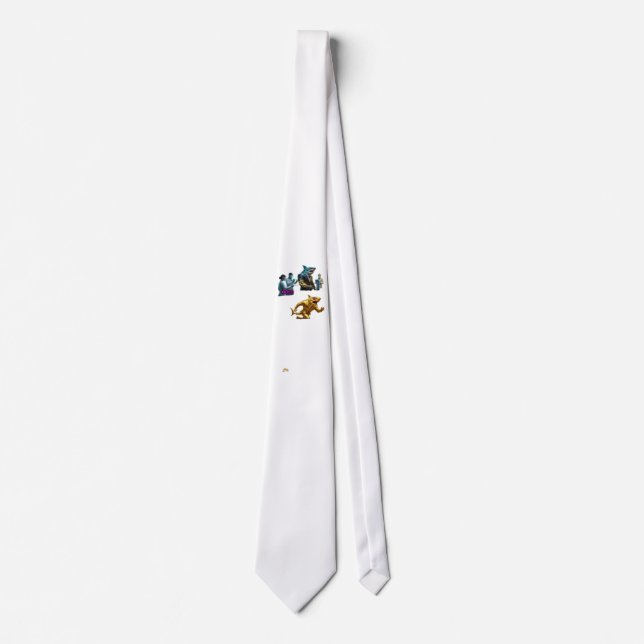 Italian Brainrot Chaos Pizza Meme | Surreal Tie (Front)