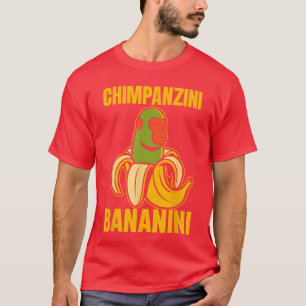 Italian Brainrot Chimpanzini Bananini Funny Brain T-Shirt