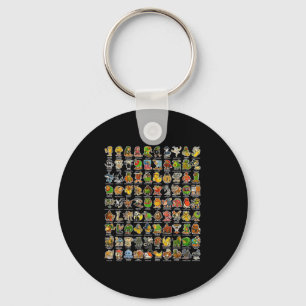 Italian-brainrot Gen Z Funny Meme 90 Brainrot Char Key Ring