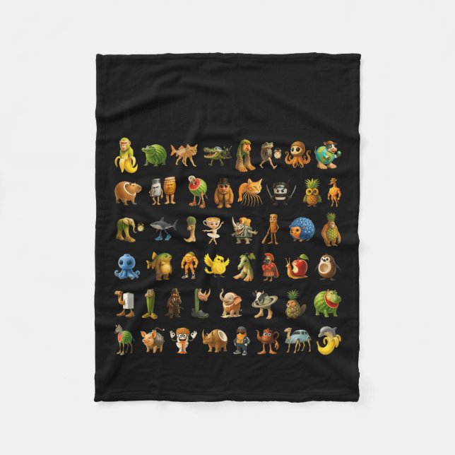 Italian Brainrot Gen-z Meme Funny Brain Rot Christ Fleece Blanket (Front)