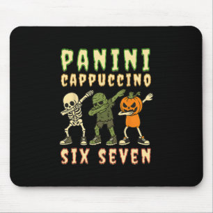 Italian Brainrot Halloween Panini Cappuccino Six S Mouse Pad