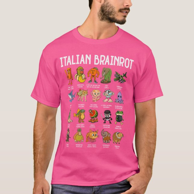 Italian Brainrot Italian Brainrot Funny Memes Men  T-Shirt (Front)
