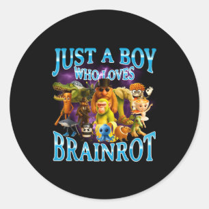 Italian Brainrot Lover Meme Internet Classic Round Sticker