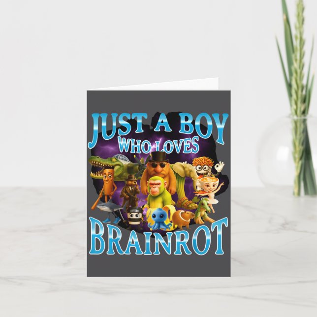 Italian Brainrot Lover Meme Internet Illustration Card (Front)