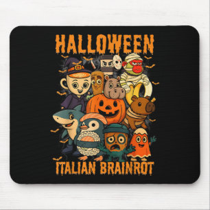Italian Brainrot Meme Characters Halloween Costume Mouse Pad