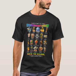 Italian Brainrot Meme Funny Back to School Chaos C T-Shirt