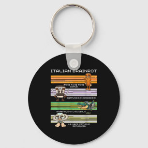 Italian Brainrot Meme Funny Compilation Character  Key Ring