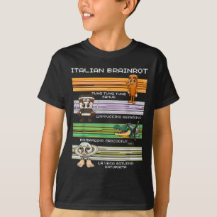 Italian Brainrot Meme Funny Compilation Character T-Shirt