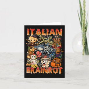 Italian Brainrot Meme Italian Brainrot Halloween C Card