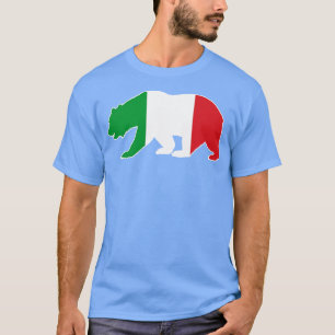 Italian Brown Bear Italy Flag Italia Italiano Gift T-Shirt