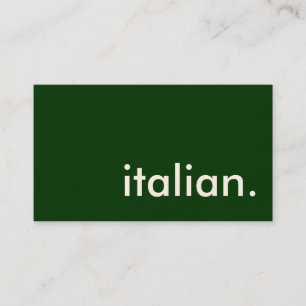 italian. business card