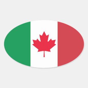 Italian-Canadian Pride Oval Sticker