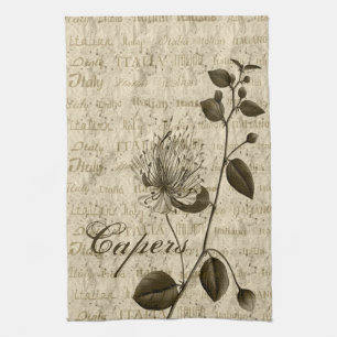 Italian Capers Floral Kitchen Towels