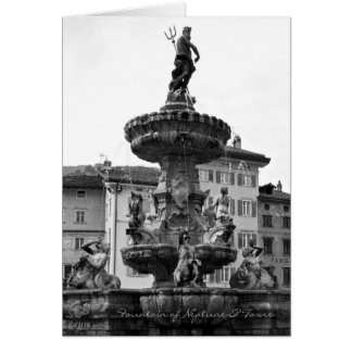 Italian cards, Fountain of Neptune & Torre Trento