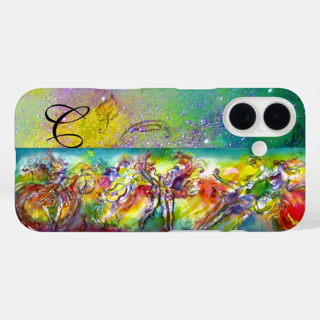 ITALIAN CARNIVAL MONOGRAM/ Dance,Music,Theatre Case-Mate iPhone Case (Back (Horizontal))