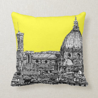 Italian cathedral in yellow cushion