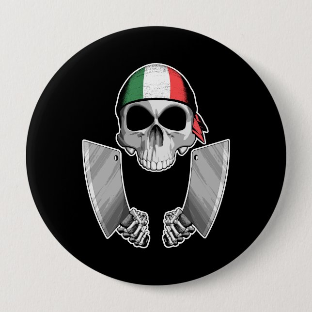 Italian Chef 2 10 Cm Round Badge (Front)