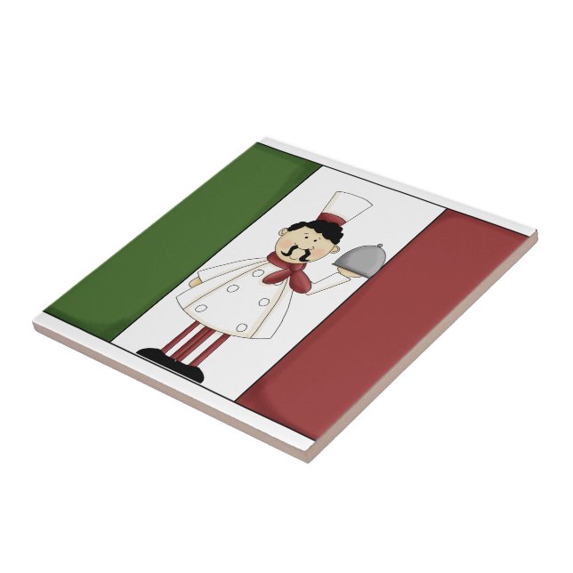 Italian Chef #4 with flag Tile (Side)