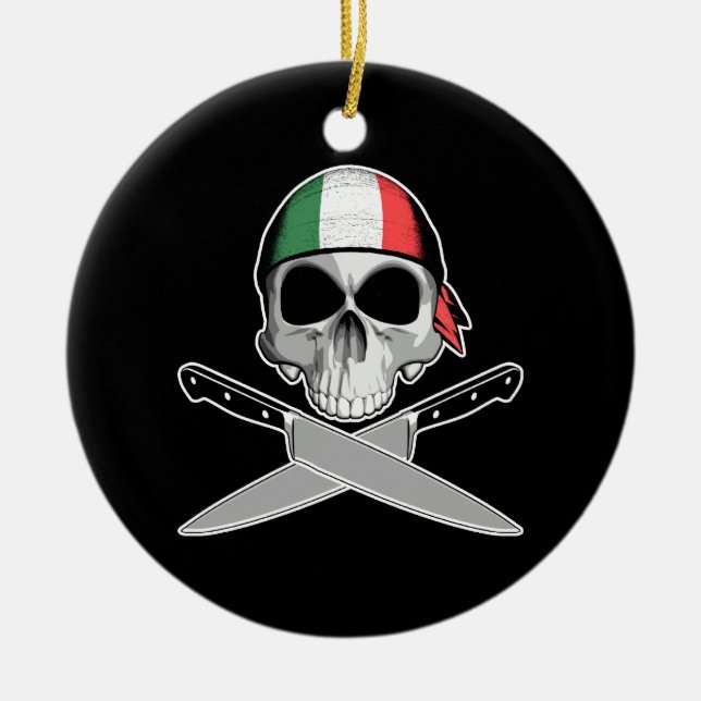 Italian Chef Ceramic Tree Decoration (Front)