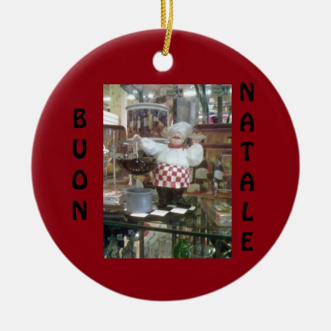 **ITALIAN CHEF** CHRISTMAS ORNAMENT (Front)