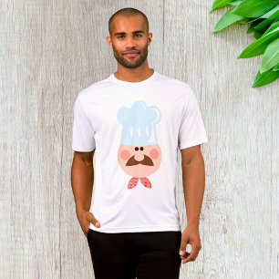 Italian Chef Face with Moustache and Hat T-Shirt