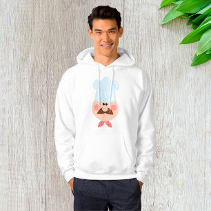 Italian Chef Face with Mustache and Hat Hoodie