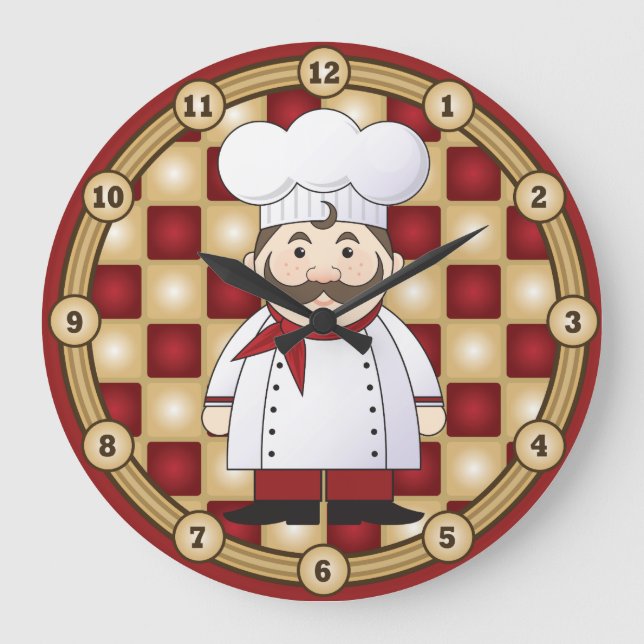 Italian Chef Large Clock (Front)