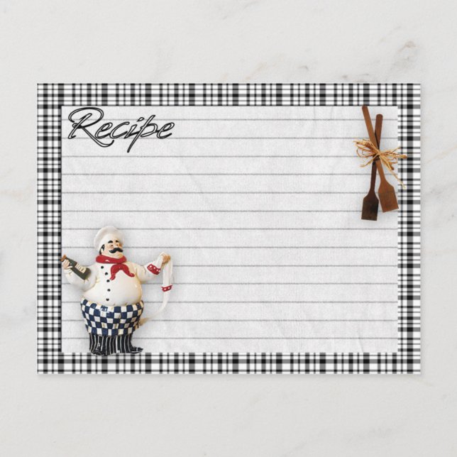 Italian Chef recipe card postcard (Front)