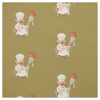 Italian Chef Spaghetti & Meatballs Fabric