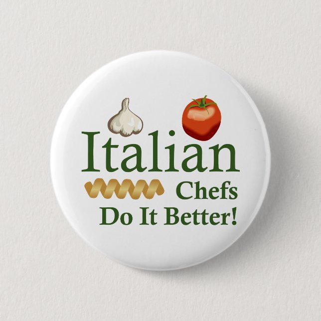 ITALIAN CHEFS 6 CM ROUND BADGE (Front)