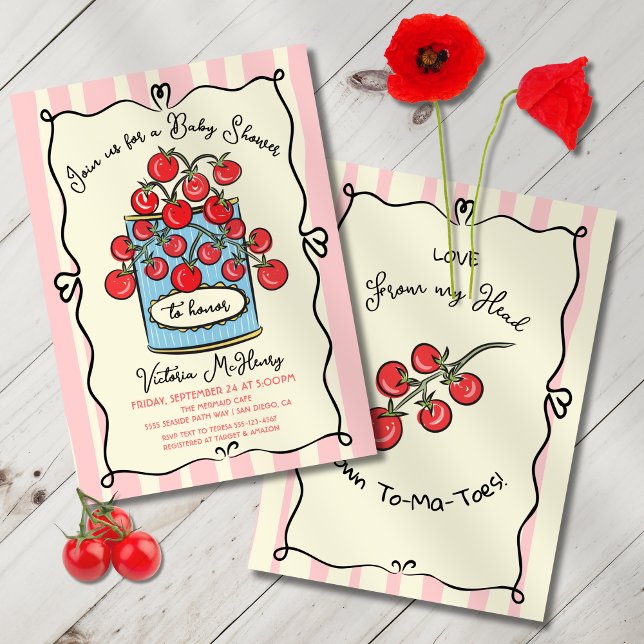 Italian Cherry Tomato Baby Shower Invitation (Creator Uploaded)