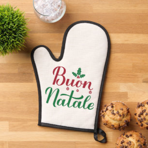 Italian Christmas Buon Natale Kitchen Oven Mitt
