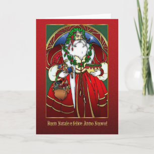 Italian Christmas Card - Santa Claus - Buon Natale