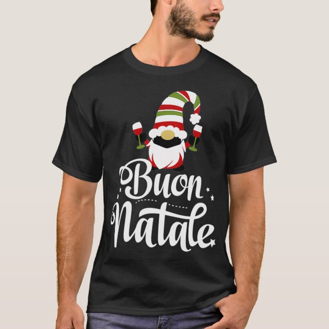 Italian Christmas Gnome Buon Natale Italy  T-Shirt (Front)