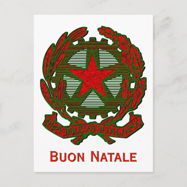 Italian Christmas Greeting Holiday Postcard (Front)