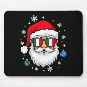 Italian Christmas Pajama Funny Italian Matching Fa Mouse Pad