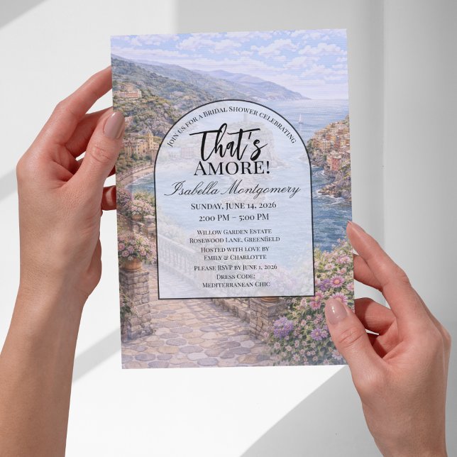 Italian Cinque Terre That’s Amore Bridal Shower Invitation (Italian Cinque Terre That’s Amore Bridal Shower Invitations
)