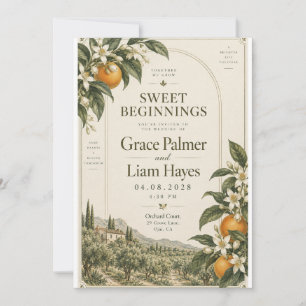 Italian Citrus Grove Wedding Invitation