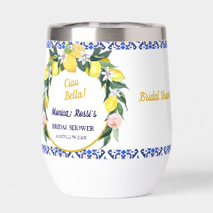 Italian Citrus Lemon Blue Tiles Bridal Shower