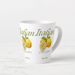 Italian Citrus Soul – Vintage Lemon Fruit Art Latte Mug