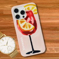 Italian Cocktail Happy Hour Vintage Retro Abstract