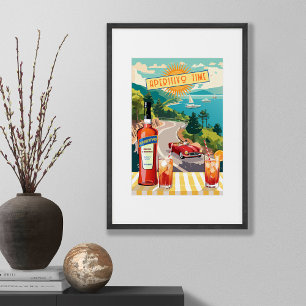 Italian Cocktail Hour Editable Illustrated Holiday Poster