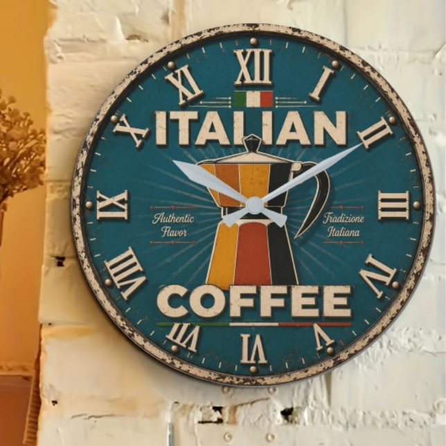 Italian Coffee  Large Clock (Creator Uploaded)