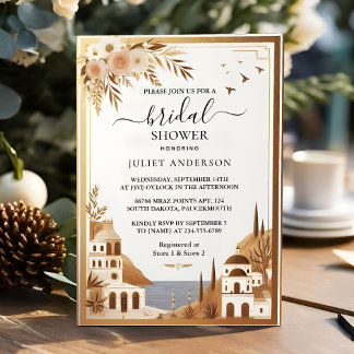 Italian Coffee Sorrento Casual Bridal Shower Invitation