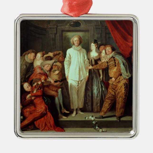 Italian Comedians, c.1720 Metal Tree Decoration (Front)