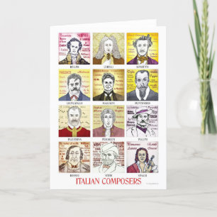Italian Composers greetings card