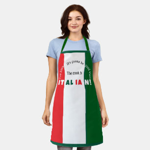 Italian Cook Cute All-Over Print Apron